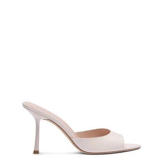 Stuart Weitzman Lexington Mule 85 - Dames - Muiltjes - Beige - 35 1/2 EU - Leer - Schoenen