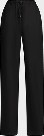 Moschino Technical Cotton Drawstring Palazzo Pants