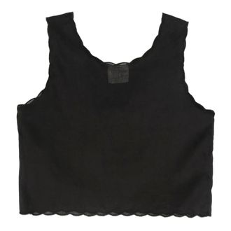 Forte_Forte Tops, Dames, Zwart, M, Memoires denfance Embroidery Muslin Top