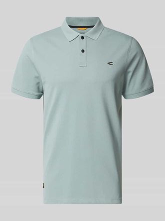 Camel Active Regular Fit Poloshirt in unifarbenem Design in Ocean, Gr&ouml;&szlig;e 3XL