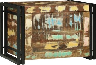 vidaXL Storage Box Brown and black 60 x 40 x 41 cm Reclaimed wood Vidaxl