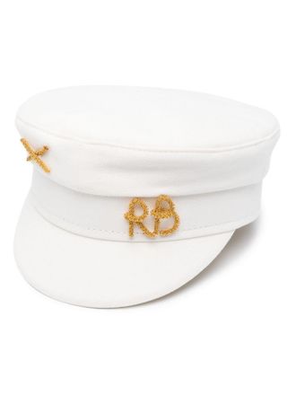 Ruslan Baginskiy Cappello baker boy con logo - Bianco