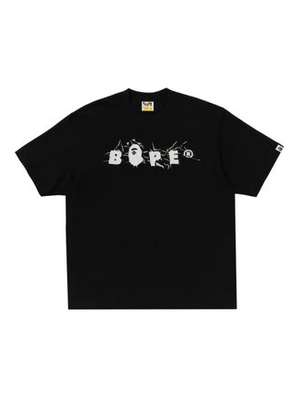 A Bathing Ape logo-print T-shirt - men - Cotton - S - Black