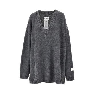 Maison Margiela Inside-out knit oversized sweater Woman S