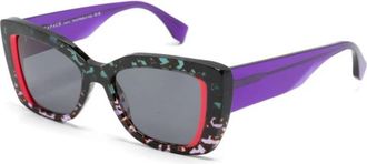 Face &agrave; Face Bruine zonnebril voor dagelijks gebruik - Dames - Zonnebrillen - Veelkleurig - 52 MM - Accessoires