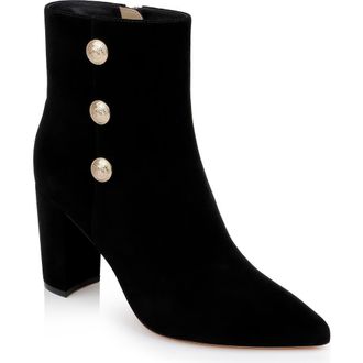 L'agence Theodora II Pointed Toe Bootie in Black Black at Nordstrom Rack, Size 7