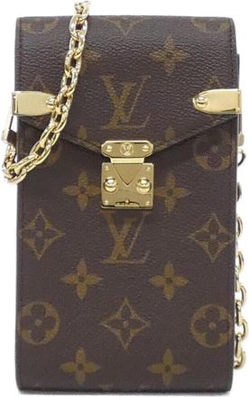 Louis Vuitton Brown Coated Canvas Phone Wallet (Pre-Owned)