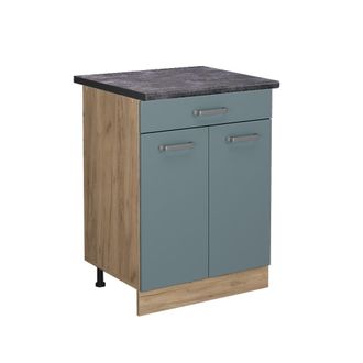 Vicco Mueble Bajo De Cocina R-line, Gris Azulado, 60 Cm Con Caj&oacute;n, Et Antracita Vicco