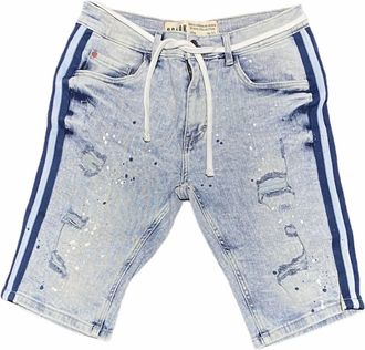 Spark Mens Splatter Tape Shorts In Ice Blue