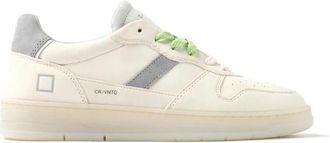 D.A.T.E. Court 2.0 Vintage Calf - Heren - Sneakers - Wit - 42 EU - Katoen - Schoenen