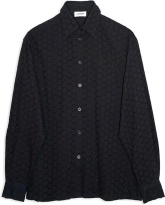 Soulland Overhemden, Dames, Zwart, Xl/2Xl, Katoen, Carl Anglaise Overhemd