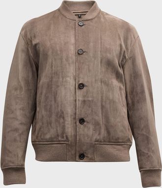 Giorgio Armani Men & apos;s Suede Blouson Jacket