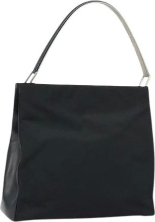 Prada Pre-owned Shoulder Bags, female, Black, Size: ONE SIZE Pre-owned Nylon Shoulder Bag