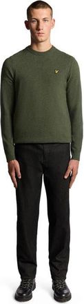 Lyle & Scott Lambswool Blend Crew Neck Sweater in Deep Depths Marl at Nordstrom, Size Xx-Large