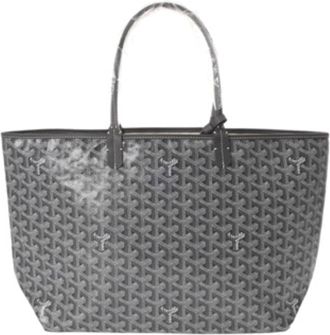 Goyard Gray Canvas Leather Tote Bag (Pre-Owned)