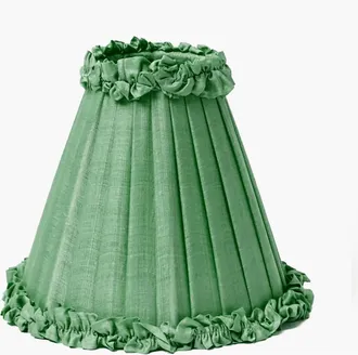Mrs. Alice Frilled Silk Lampshade in Green at Nordstrom