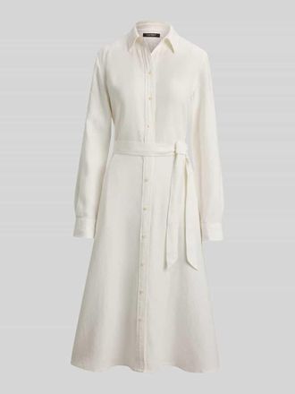 Lauren Ralph Lauren Regular Fit Hemdblusenkleid aus reiner Baumwolle in Weiss, Gr&ouml;&szlig;e 34