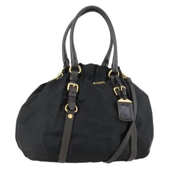 Prada Pre-owned Bucket Bags, female, Black, Size: ONE SIZE Pre-owned Nylon Bucket Bag