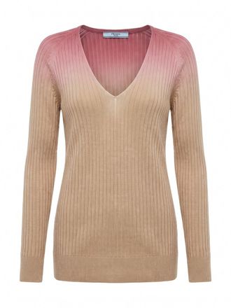 Prada V Neck Tye Dye Sweater