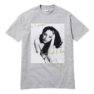 SUPREME SS17 Sade Tee Grey Character Printing Short Sleeve Unisex Gray SUP-SS17-11