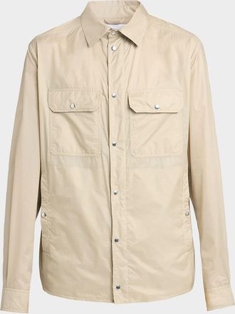 Moncler Men & apos;s Nylon Snap-Front Shirt Jacket