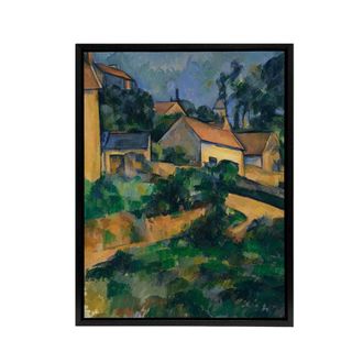 Artery8 Turning Road at Montgeroult Paul Cezanne Framed Canvas Wall Art Print | Size: W24 x H32