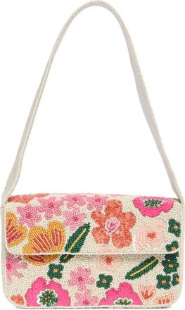 Collection XIIX Beaded Pop Floral Shoulder Bag in Ivory Multi at Nordstrom Rack