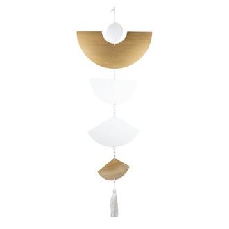 Foreside Home And Garden Geo Fan Shapes Wall Hanging Metal & Rope in Brown at Nordstrom, Size Medium