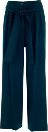 See By Chlo&eacute; Wide Broeken - Dames - Wijde Broeken - Groen - S - Polyester - Broeken