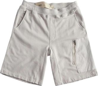 Ten c Katoenen Fleece Shorts in Sneeuwwit - Heren - Korte Broeken - Wit - L - Katoen - Korte Broeken