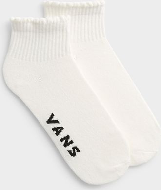 Vans Womens Scalloped-edge ribbed ankle socks