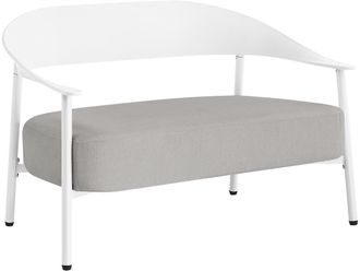 Habitat et Jardin Sof&aacute; De Jard&iacute;n De Pl&aacute;stico Y Metal <> - 2 Plazas - Blanco