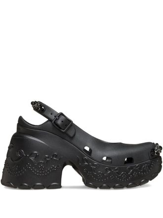 Crocs x Simone Rocha embellished block-heel pumps - Nero