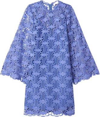 Zimmermann Lace Tunic Dress - Dames - Korte kleedjes - Blauw - XS - Polyester - Kleedjes