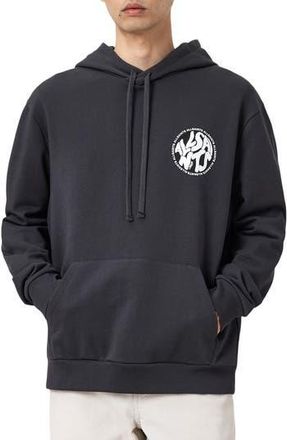 AllSaints Distortion OTH Hooded Pullover in Washed Black at Nordstrom Rack, Size Medium