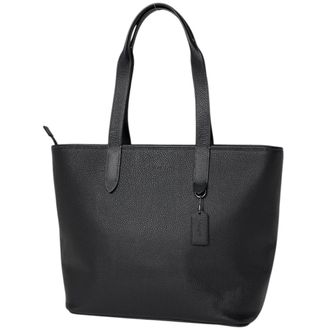 Coach Black Leather Tote Bag (Pre-Owned)