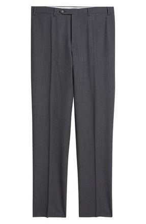 Canali Siena Regular Fit Impeccabile Wool Suit Pants in Charcoal at Nordstrom Rack, Size 58R