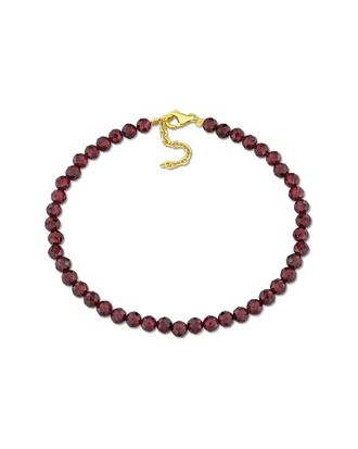 Rina Limor Silver 6.97 Ct. Tw. Garnet Beaded Bracelet
