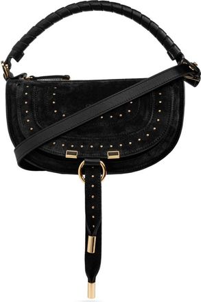 Chlo&eacute; Marcie Mini Bag - Dames - Handtassen - Zwart - ONE Size - Katoen - Tassen