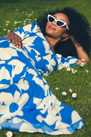 Roman Floral Print Tiered Maxi Dress