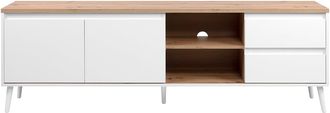 Calicosy Mueble Tv Linz 2 Puertas 2 Cajones 186x59x36 Blanco