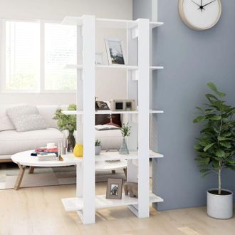 vidaXL Libreria/Divisorio Bianco 80x30x160 cm in Legno Multistrato - Vidaxl
