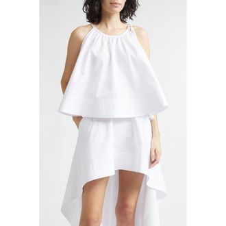 Stella McCartney Cotton Poplin Trapeze Top in Pure White at Nordstrom, Size 10 Us