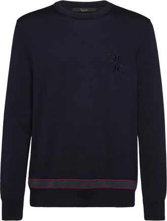 Billionaire Boys Club Pullover Ronde Hals - Heren - Ronde hals truien - Blauw - 2XL - Wol - Truien & Vesten