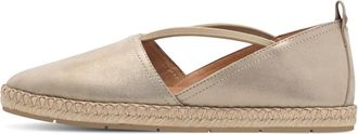 Tamaris Leren Espadrille - Dames - Espadrilles - Beige - 38 EU - Leer - Schoenen