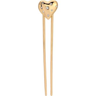 Ettika Love Heart Embellished Hairpin in Gold at Nordstrom