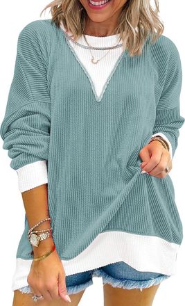 Azura Exchange Waffle Breisel Lange Mouw Pullover