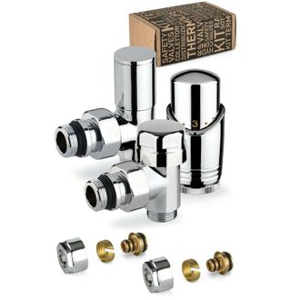 APM Kit valvole darredo termostatizzabili colore cromo con raccordo per tubo multistrato 100KC 015 m 16 12 Cromo