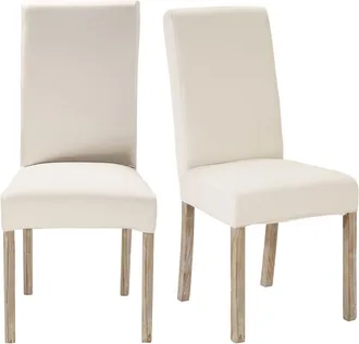 Maisons du monde 2 sillas para funda de pino blanqueado