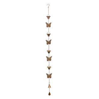 Melrose International Iron Floral Spray Garden Stake (Set of 2) - Brown, Green